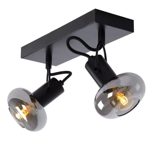 Lucide MADEE - Ceiling spotlight - 2xE14 - Black - detail 1